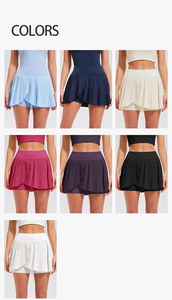 Logotipo personalizado Popular caliente ropa de mujer plisado deportes tenis falda Golf Faldas Pantalones cortos bolsillos entrenamiento atlético Skort - Product Image 3