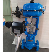 Vanne de contrôle d'eau à actionneur pneumatique en acier au carbone/acier inoxydable Pn16/classe 150/300 avec positionneur