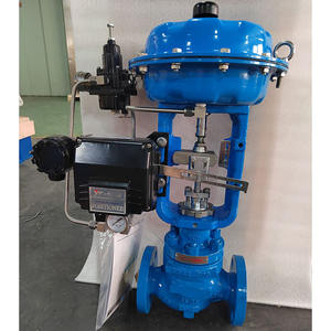 Kohlenstoffs tahl/Edelstahl Pn16/Klasse 150/300 Wasser regelventil mit pneumatischem Stellantrieb und Stellungs regler - Product Image 6