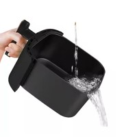 Friteuse à air électrique numérique en plastique 3,8 L sans huile avec écran LCD, appareil électroménager professionnel pour la maison avec protection contre la surchauffe