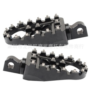 Pédales de moto Moshark, noires, électro-plaquées, modifiées CNC, repose-pieds rotatifs à 360 degrés pour Harley Davidson - Product Image 2