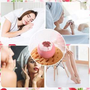 Marque privée Bombes de bain biologiques colorées en forme de beignet Bain à bulles pour enfants Bain végétalien Fizzer Donut Bombe de bain Coffret cadeau pour la douche - Product Image 5