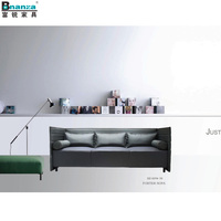 Tissu bonbondage moderne avec cadre en cuir inoxydable, ensemble de canapé au design simple, idéal pour le bureau