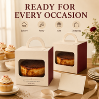 Boîtes à gâteaux personnalisées avec logo, emballage pour boulangerie, boîte alimentaire rigide recyclable pour gâteau roulé, vente en gros
