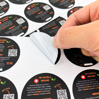 Etiquetas Adhesivas Redondas Personalizadas con Logotipo, Impresión de Etiquetas de Productos para Aceite Capilar, Vinilo Impermeable en Rollo, con Código QR