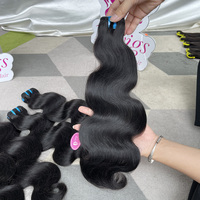 Extensions de cheveux vierges Remy péruviens de qualité supérieure 13A, ondulés, 100% naturels, noirs, en gros, lots de cheveux humains