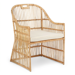Fauteuil en rotin naturel moderne, chaise de salle à manger, écologique, de haute qualité, bon prix, salon, chambre, cuisine, intérieur, bureau à domicile - Product Image 1