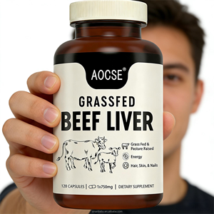 Grasgevoederde Gedroogde Rundvleeslever Extract Capsules Natuurlijk IJzer Vitamine <span class=keywords><strong>B12</strong></span> Verbetert Energie Weilandgevoederd China 60 Capsules/Fles - Product Image 3