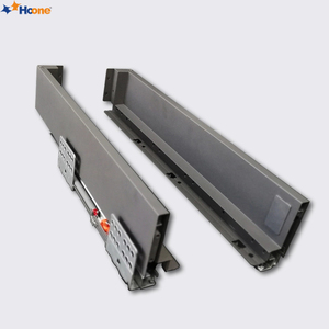 Slim Metal Drawer Box Drawer Slides Tandem Box For Kitchen Furniture