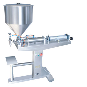 Máquina llenadora de líquidos semiautomática de sobremesa pequeña para bebidas, miel, crema, pasta y aplicaciones químicas - Product Image 1