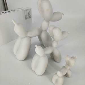 Ready to Ship DIY Fluid Balloon Dog White Piggy Blank Resin Art Crafts Embryo Handmade Children's <strong>Toys</strong> Indoor Home Decoration - Product Image 3