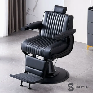 Chaise de barbier ergonomique DAOMENG à contact total, réglable en hauteur, 360° °   Fauteuil pivotant double avec coussin en mousse pour salon de coiffure - Nouveauté - Product Image 1