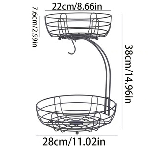 Panier de rangement moderne en métal pour fruits, idéal pour hôtels, appartements, salles de bain, restaurants, et comme plateau à collations pour usage domestique - Product Image 4