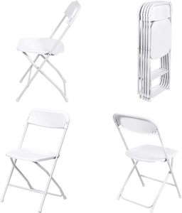 Wholesale HDPE Plastic Portable <strong>White</strong> <strong>Folding</strong> <strong>Chair</strong> for Outdoor Indoor Restaurant Office Dining - Product Image 1