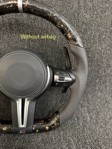 Volant en fibre de carbone forgé pour <span class=keywords><strong>BMW</strong></span> avec feuille d'or, personnalisable - Product Image 3