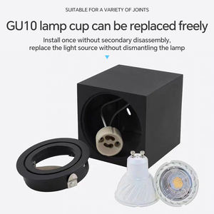 Surface Réglable Gu10 Downlight Montage Fixe Plafond Spot Rond Carré Noir Encastré Gu10 LED Downlight - Product Image 4