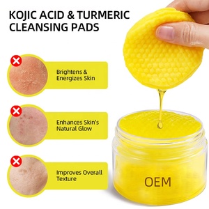 แผ่นทำความสะอาดผิว<span class=keywords><strong>หน้า</strong></span>ขมิ้นออร์แกนิคผสมโคจิกแอซิดจากเกาหลี ช่วยให้ผิวขาวกระจ่างใส ควบคุมความมัน ทำความสะอาดล้ำลึก ขัดผิว - Product Image 2