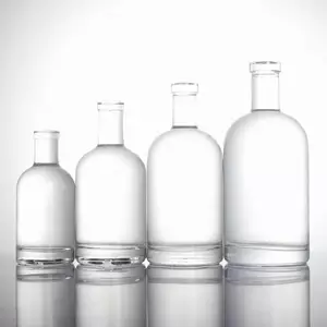Nhà Sản Xuất Tùy Chỉnh Hình Chai Rượu Thiết Kế Thời Trang Rượu Mạnh 500Ml <span class=keywords><strong>Vodka</strong></span> 70cl Rõ Ràng Whiskey 750Ml Chai Rỗng - Product Image 2