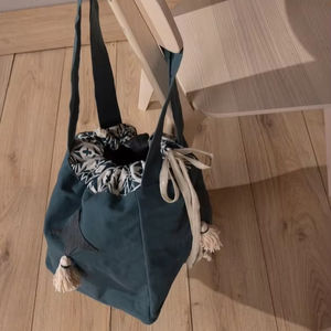Bolso Tote de Moda para Mujer, de Tela de Algodón Egipcio, con Cierre de Cremallera, Forro de Lona, Asas Largas, Interior Espacioso para Uso Diario - Product Image 1