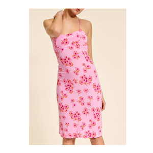 <span class=keywords><strong>Vestido</strong></span> de verano <span class=keywords><strong>corto</strong></span> de encaje sin espalda con estampado floral, longitud hasta la rodilla - Product Image 4