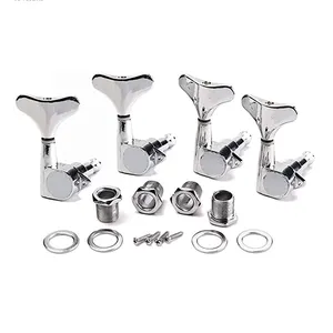 Afinadores de guitarra cromados, 2R2L, 4R, 4L, cabeza de máquina, clavija de ajuste de bajos eléctricos - Product Image 1