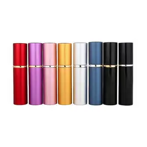 Runde 5ml 10ml Twist Up Metalls prüh flasche 8ml tragbarer nachfüllbarer Parfüm zerstäuber aus Aluminium