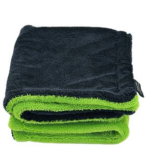 Double face Vert Noir Absorption supérieure Protection exceptionnelle de la peinture Premium Twisted Weave Micro Fiber Serviettes de nettoyage de voiture - Product Image 1