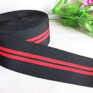 Bền sọc phong cách dệt ban nhạc đàn hồi màu vàng và màu đen đàn hồi Webbing - Product Image 2