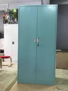 Iron Locker Clothes Hanging Steel Storage Wardrobe <b>Swing</b> 2 Door Modern Metal Filing Cabinet for School Workshop Gym Hotel - Product Image 4