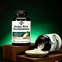 Capsules de Glucomannane Pur de Racine de Konjac en Gros d'Usine OEM – Complément Minceur Halal à Base de Fibres – Capsules de Glucomannane de Konjac