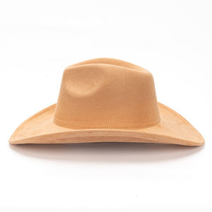 Suède Cowboyhoed Met Riemrand Unisex Brede Rand Vilten Hoed Aangepast Logo Oem Beschikbaar - Product Image 3