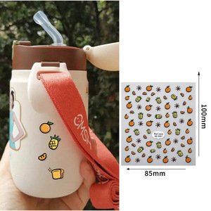 Cartoon Decorative Sticker Waterproof 5D Embossing Custom Shape Self Adhesive Gloss <b>Lamination</b> For Promotional Gifts - Product Image 2
