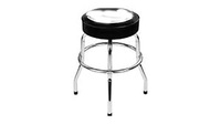 Tabouret de bar pivotant moderne en métal chromé, siège rotatif à 360 degrés, repose-pieds à anneau unique, chaise haute robuste pour cuisine, bar, café
