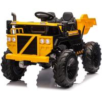 Camion à benne basculante électrique pour enfants 24V avec télécommande 2.4G, 4 moteurs, voiture tout-terrain, roues EVA, siège en cuir pour les enfants de 3 à 8 ans