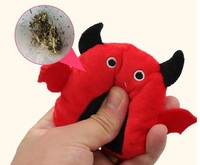 Vente en gros usine : Peluche diable rouge amusante pour festival, jouet en peluche pour chat