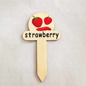 Etichette in Legno Rustico Dipinte a Mano per Piante, Eco-friendly, Stile Folk Art, per Identificazione di Frutta e Verdura, Decorazioni per la Casa - Product Image 4