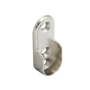 Supporto Laterale Barra Ovale Nichelata 15x22 mm. - Product Image 1