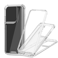 Coque de téléphone robuste et résistante aux chocs 3 en 1 360°, coque arrière transparente en TPU souple et colorée pour Tecno Spark 30 30C Go 1