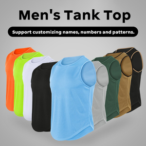 Men's Plain Customs logo tank Tops 6 Colors Muscle Fitness Hood Men Fast Dry Vest Breathable <b>Singlet</b> Gym Vest - Product Image 2