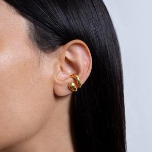 Orecchini Ear <span class=keywords><strong>Cuff</strong></span> a Clip da Donna Clioro Nuovi Arrivi Fashion in Acciaio Inossidabile PVD Oro Impermeabili - Product Image 1