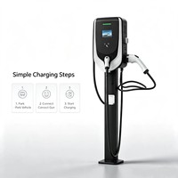 Nouveau chargeur de voiture électrique sans fil compatible Tesla 7kW noir