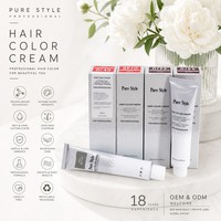 Crème colorante pour cheveux professionnelle de salon 100ml, extrait d'herbes, coloration permanente sans ammoniaque, OEM ODM, étiquette privée personnalisée