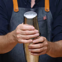 Ensemble de shakers à cocktails Boston en or rose, acier inoxydable, 550 ml/750 ml, 2 pièces, luxe, durable, pour bar et maison, pour mélanger les cocktails