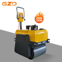 Compacteur à rouleaux tandem GZD de 600 mm à double tambour avec moteur diesel Changfa 178F refroidi par air pour routes