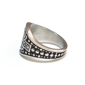 แหวนนิ้วสแตนเลสสตีลสไตล์พังก์สุดเท่สำหรับผู้ชายและผู้หญิง ลายตราสัญลักษณ์ Harley-Davidson แบบขายส่ง - Product Image 5