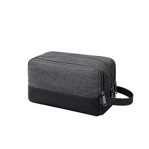 Bolsa de Aseo de Viaje con Logotipo Personalizado OEM, Bolsa Organizadora de Cosméticos Portátil con Bolsillos de Malla, Bolsa de Almacenamiento con Cierre para Viajes de Negocios - Product Image 1