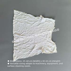 Trapos de Algodón Industriales, Trapos de Limpieza de Algodón Blanco, Trapos de Camiseta de Algodón Blanco, Trapos Blancos de Algodón Puro 100% Grado A, 10 kg - Product Image 3