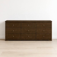 Commode à neuf tiroirs de luxe moderne, style contemporain français, meuble de chambre à coucher
