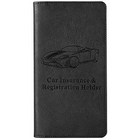 Sac de rangement pour permis de conduire, sac à documents multifonctionnel en cuir PU, porte-cartes d'immatriculation et d'assurance automobile