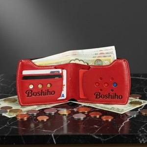 Handmade Fashion Minimalist <b>Trifold</b> Full Grain Genuine Leather Short <b>Wallet</b> Open Nylon Thread Men's Portable - Product Image 2